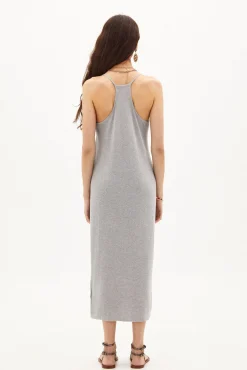 Blanca Vestido De Punto Midi^Hoss Intropia Store