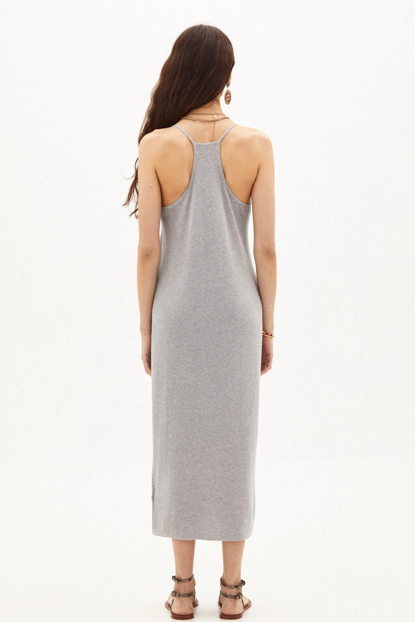 Blanca Vestido De Punto Midi^Hoss Intropia Store