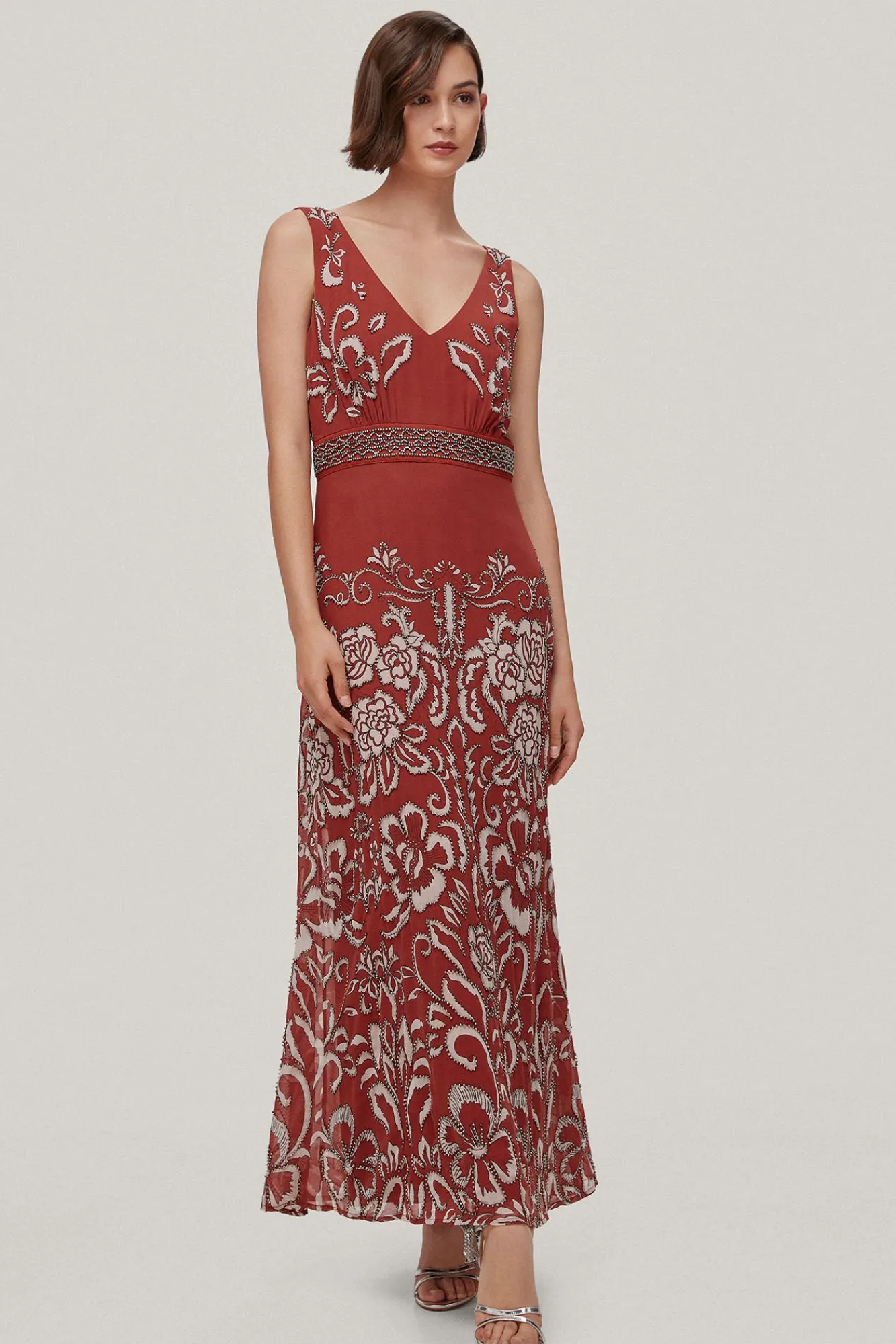 Blanca. Vestido Estampado Con Pedreria^TFP by Tamara Falco Online