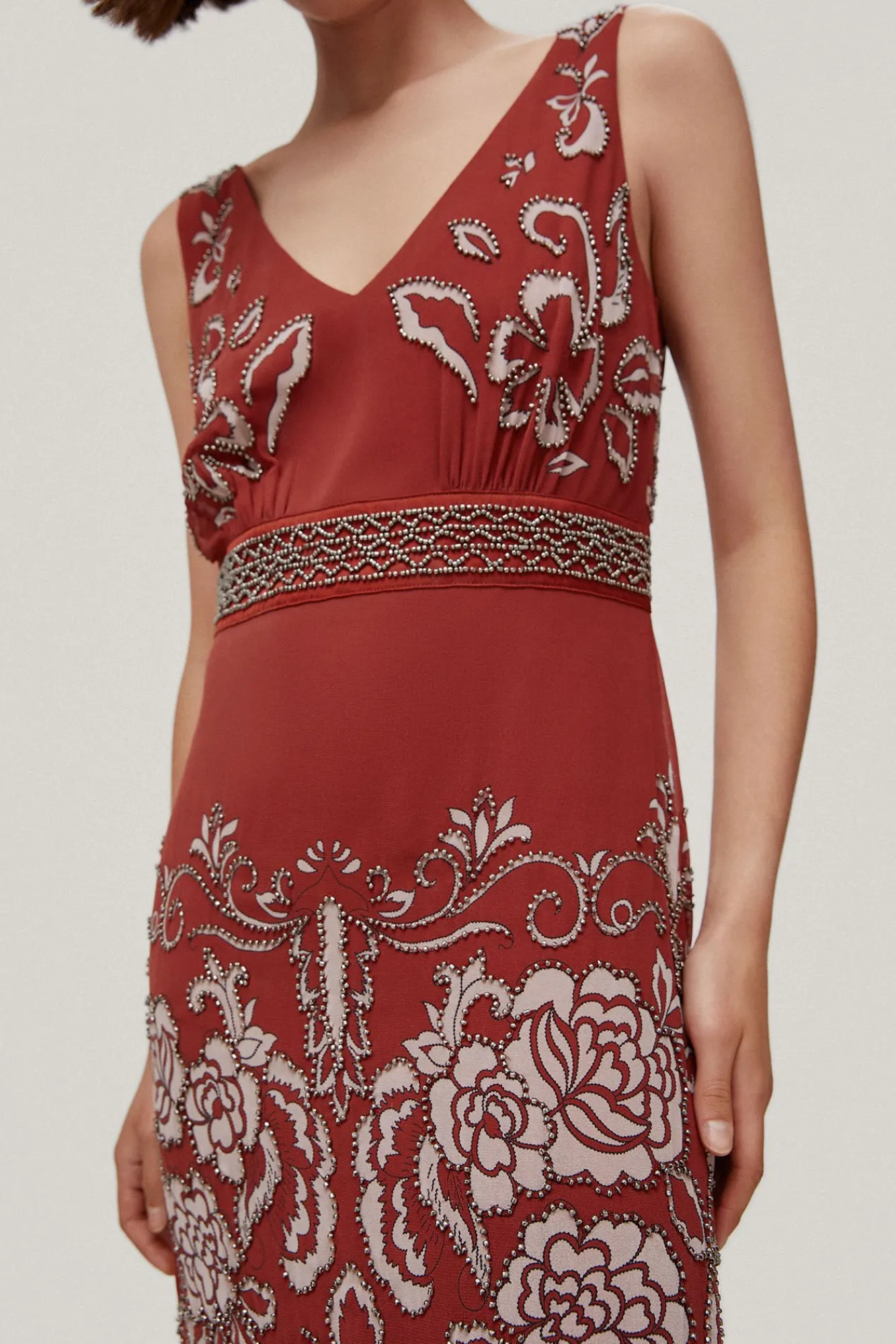 Blanca. Vestido Estampado Con Pedreria^TFP by Tamara Falco Online