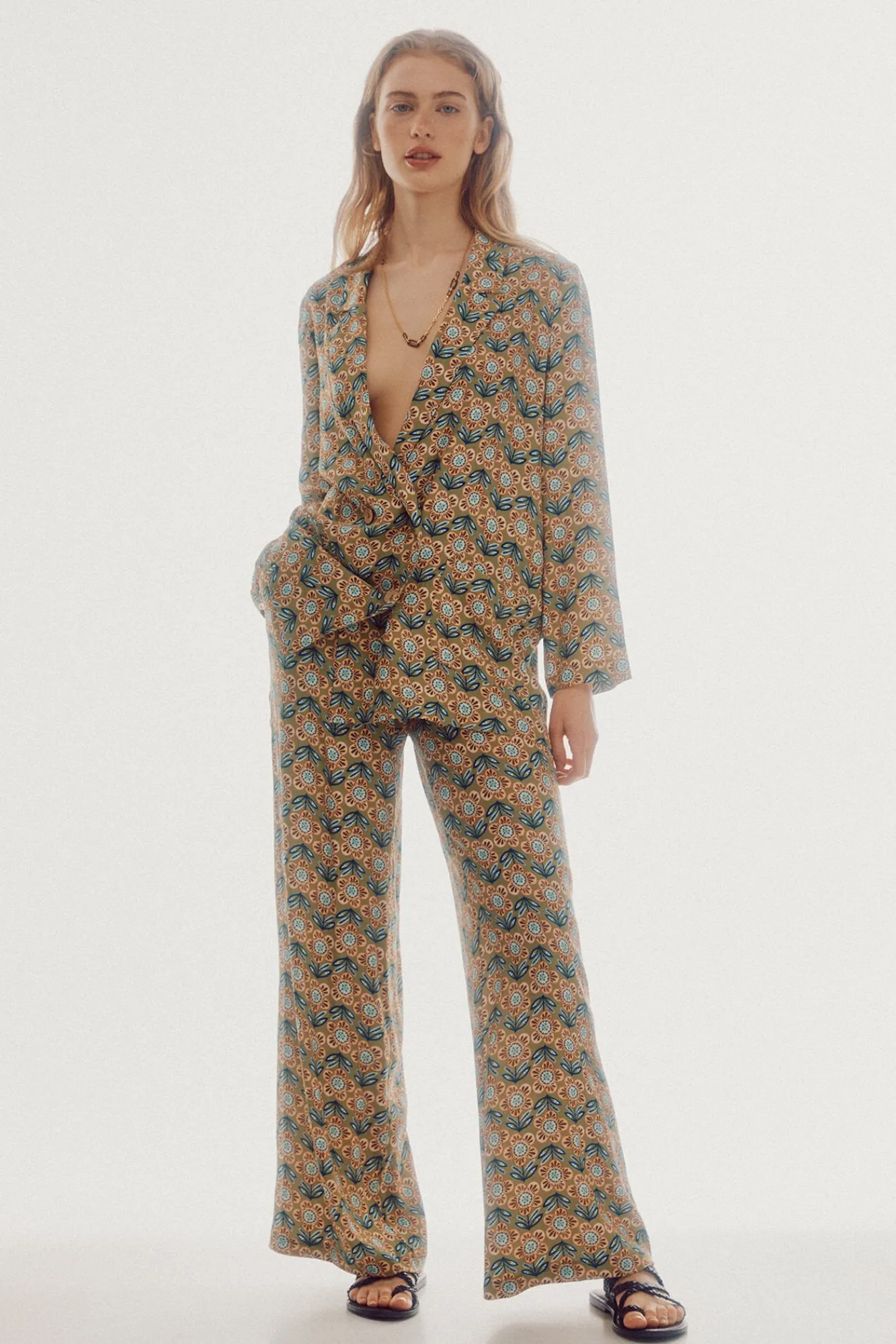 Blazer Fluida Estampada^Slowlove Hot