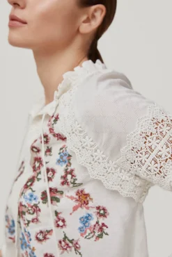 Blusa Bordada Punto De Cruz^Pedro del Hierro Online