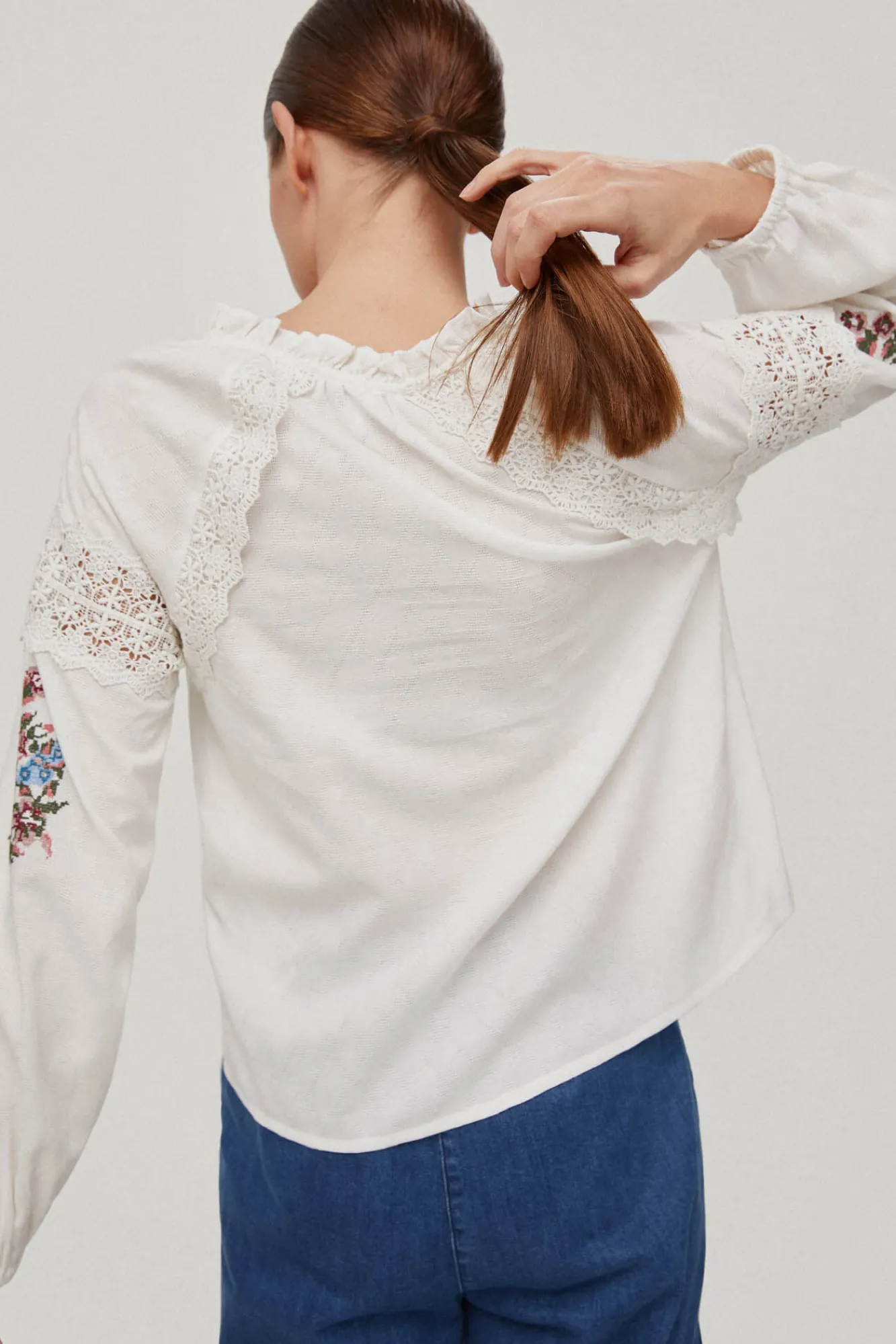 Blusa Bordada Punto De Cruz^Pedro del Hierro Online