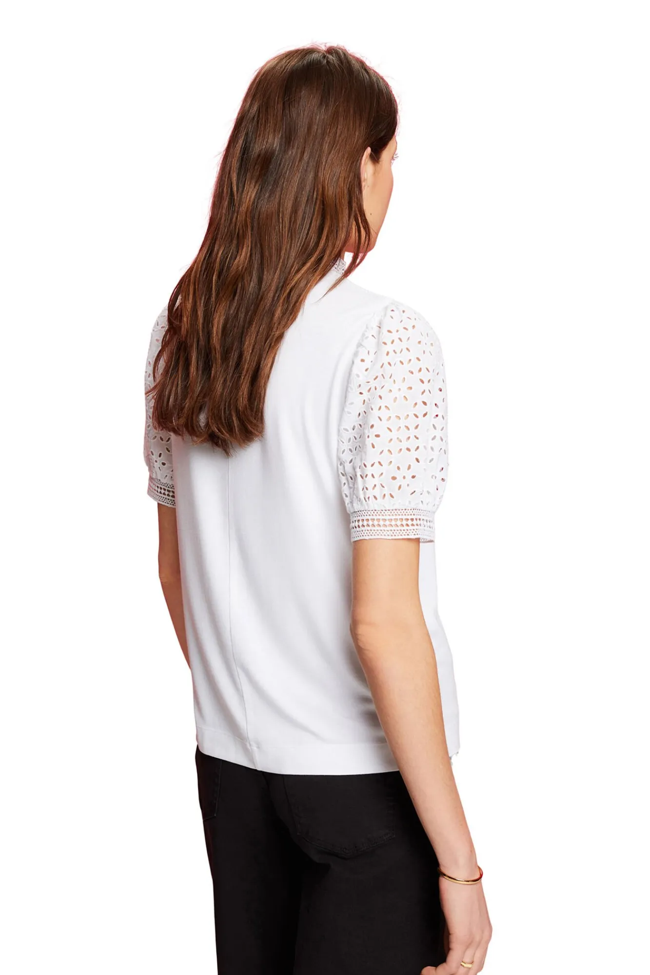 Blusa Bordada Viscosa Cuello Perkins^Esprit Best