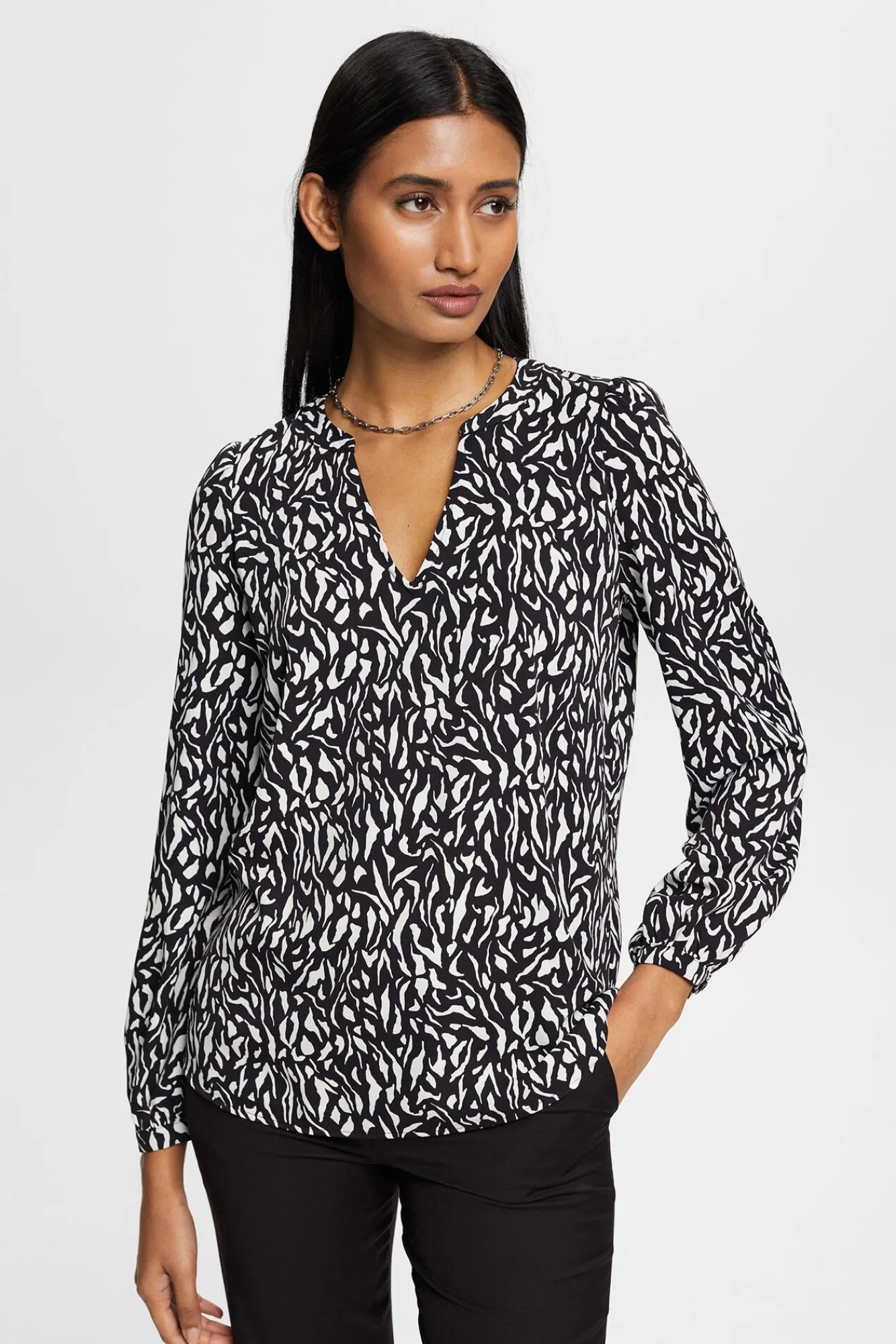 Blusa Corte Recto Estampado Allover^Esprit Fashion