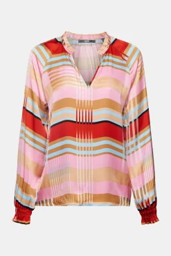 Blusa Cuadros Satinada Viscosa^Esprit Discount