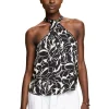 Blusa Holgada Estampada Cuello Halter^Esprit Discount