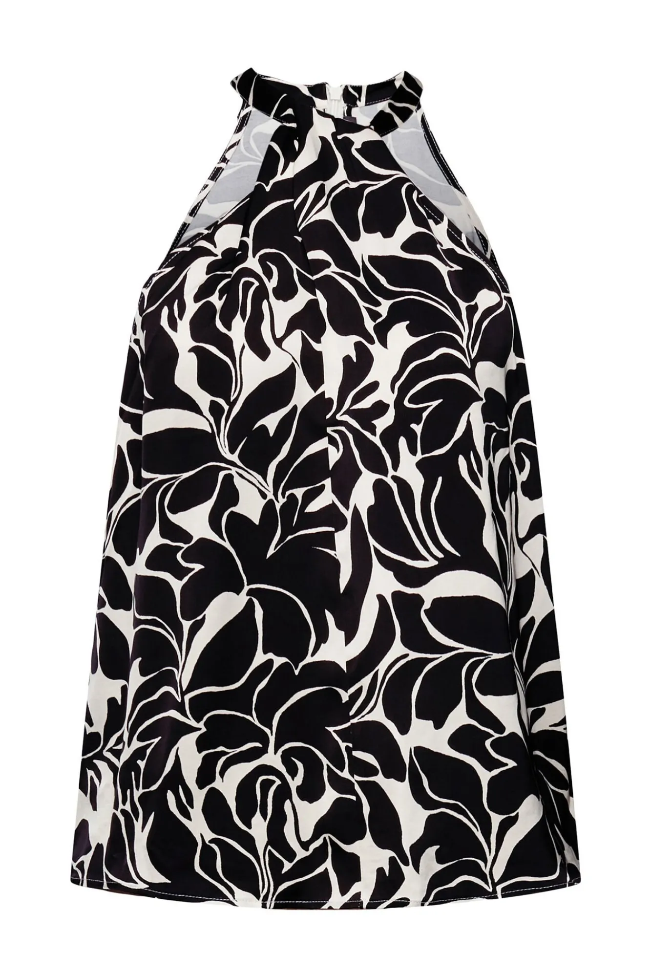 Blusa Holgada Estampada Cuello Halter^Esprit Discount