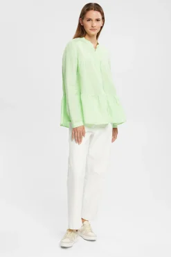 Blusa Paneles Corte Holgado Con Lino^Esprit Flash Sale