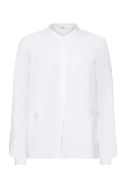 Blusa Paneles Corte Holgado Con Lino^Esprit Clearance