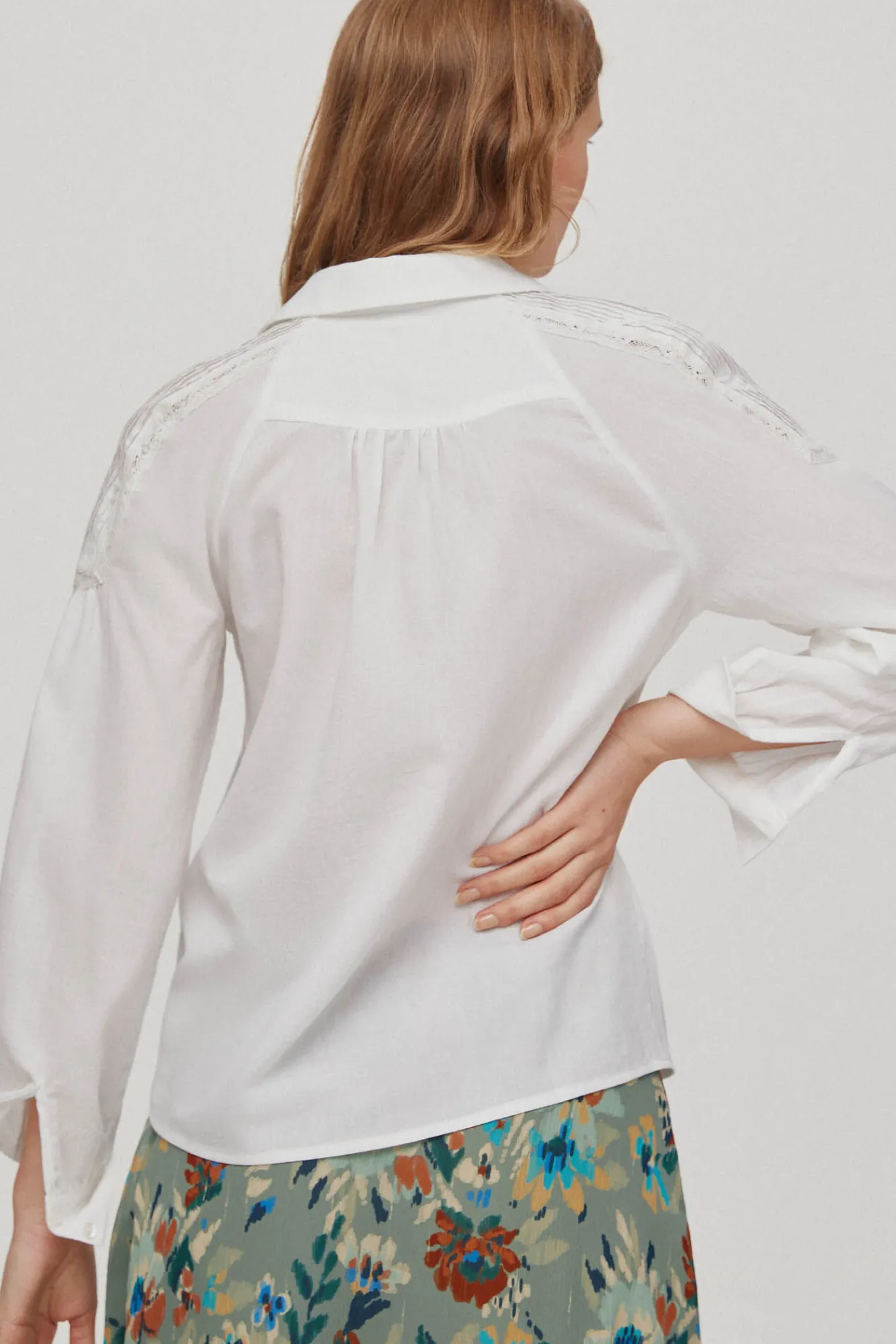 Blusa Romantica Con Jaretas^Pedro del Hierro Best Sale