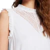 Blusa Sin Mangas Cuello Ruffle Viscosa^Esprit Clearance