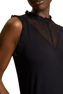 Blusa Sin Mangas Cuello Ruffle Viscosa^Esprit Fashion