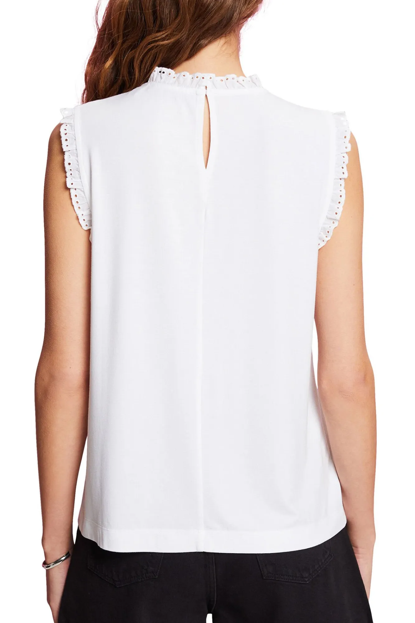 Blusa Sin Mangas Cuello Ruffle Viscosa^Esprit Clearance