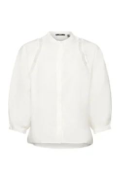 Blusa Volumen Cuello Mao Lino^Esprit Cheap