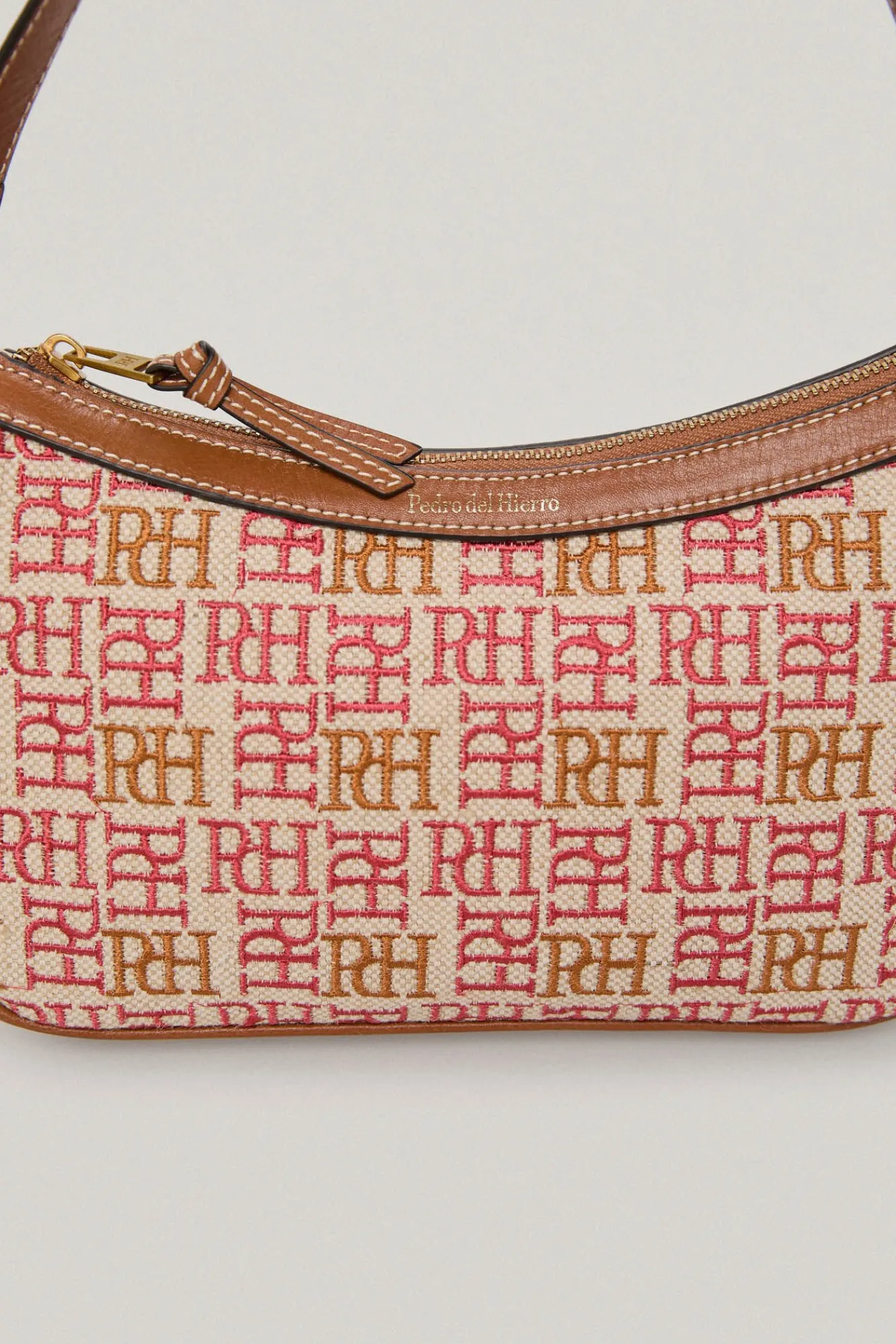 Bolso Baguette Y Bandolera De Canvas Logotipo Bordado Y Piel^Pedro del Hierro Cheap