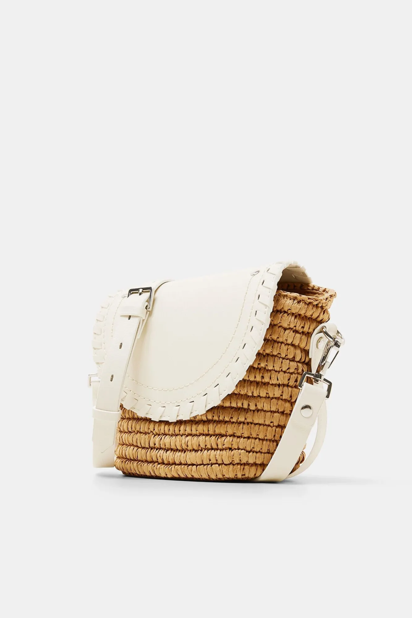 Bolso Bandolera Rafia Con Solapa^Esprit Hot