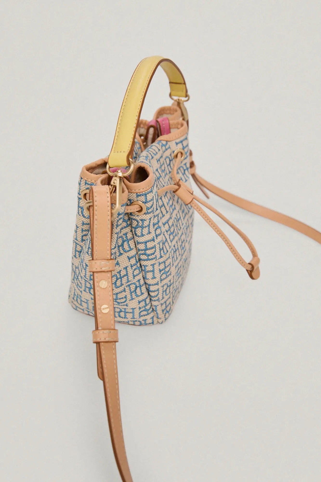 Bolso Bucket De Jacquard Logotipo Y Piel^Pedro del Hierro Sale