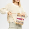 Bolso Clutch Tejido Yute Rayas^Esprit New