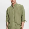 Camisa Basica Regular Fit Con Lino^Esprit Outlet
