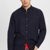 Camisa Basica Regular Fit Con Lino^Esprit Discount
