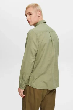 Camisa Basica Regular Fit Con Lino^Esprit Outlet