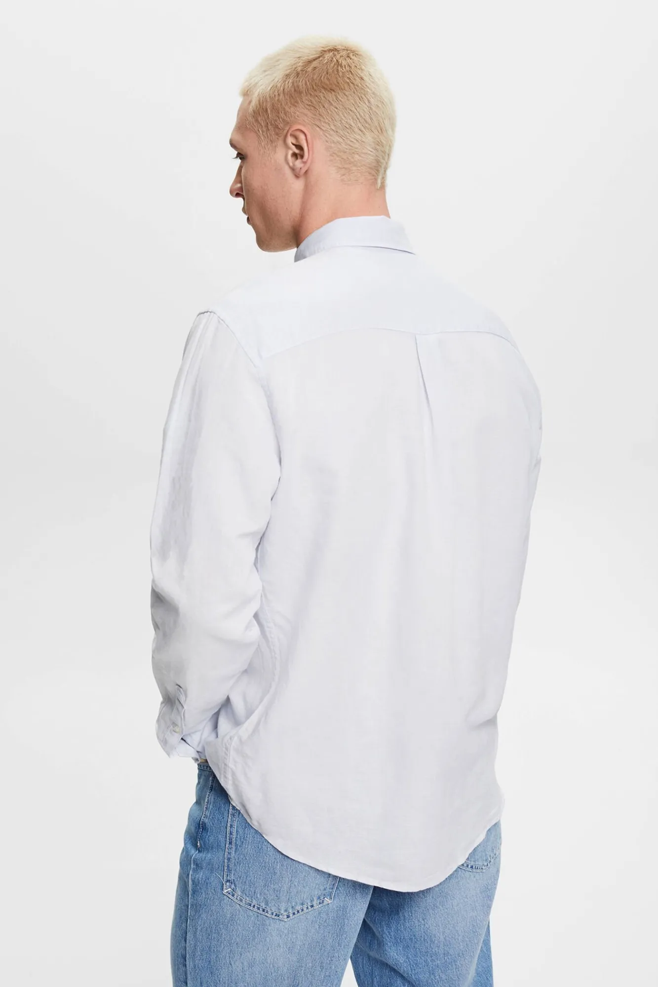 Camisa Basica Regular Fit Con Lino^Esprit Cheap