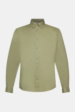 Camisa Basica Regular Fit Con Lino^Esprit Outlet