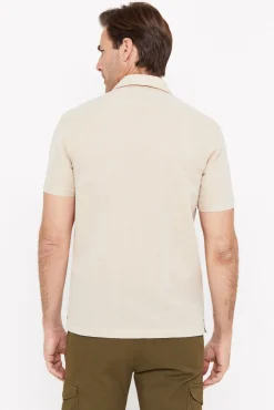 Camisa Camp Collar Lino Algodon Manga Corta^Cortefiel New