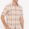 Camisa Cuadros Lino Algodon Manga Corta^Cortefiel Best Sale