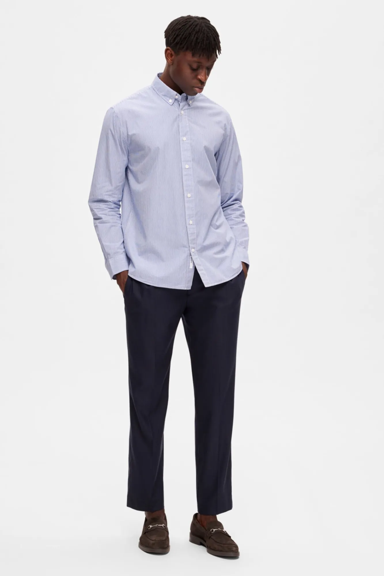 Camisa De Manga Larga Y Regular Fit Algodon Organico.^Selected New