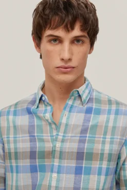 Camisa Lino Cuadro Madras^Pedro del Hierro Outlet