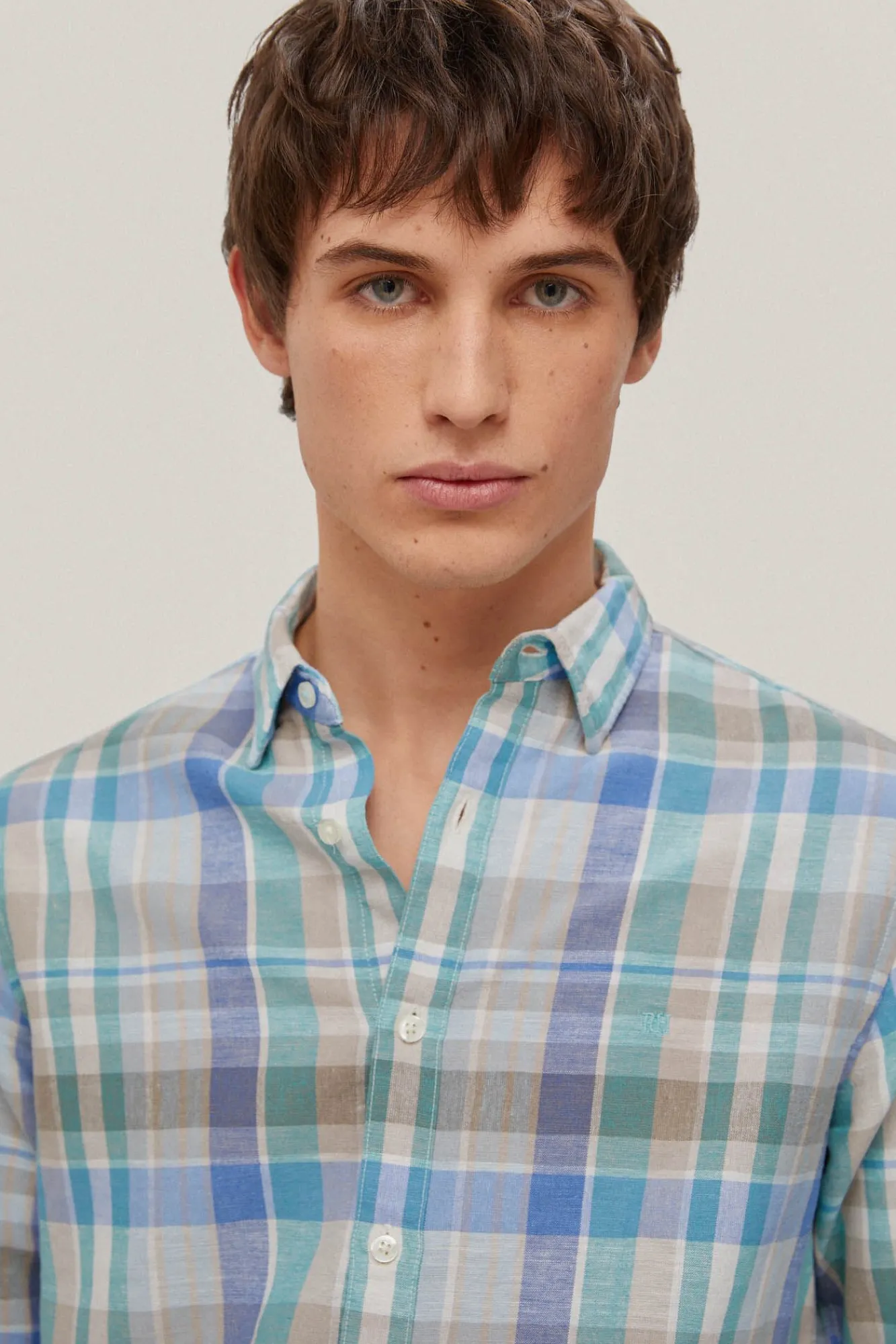 Camisa Lino Cuadro Madras^Pedro del Hierro Outlet