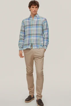 Camisa Lino Cuadro Madras^Pedro del Hierro Outlet