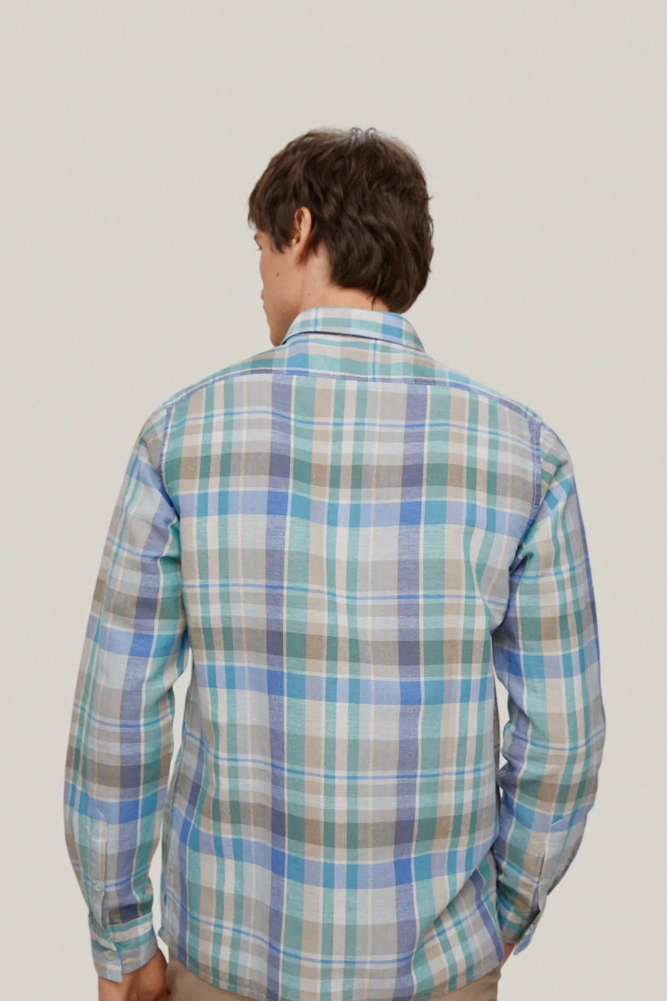 Camisa Lino Cuadro Madras^Pedro del Hierro Outlet