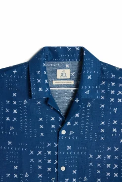 Camisa Lino Manga Corta Estampado Patch^Ooto Outlet