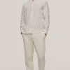 Camisa Lino Rayas Cuello Mao^Pedro del Hierro Cheap