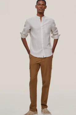 Camisa Lino Rayas Cuello Mao^Pedro del Hierro Sale