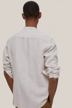 Camisa Lino Rayas Cuello Mao^Pedro del Hierro Sale