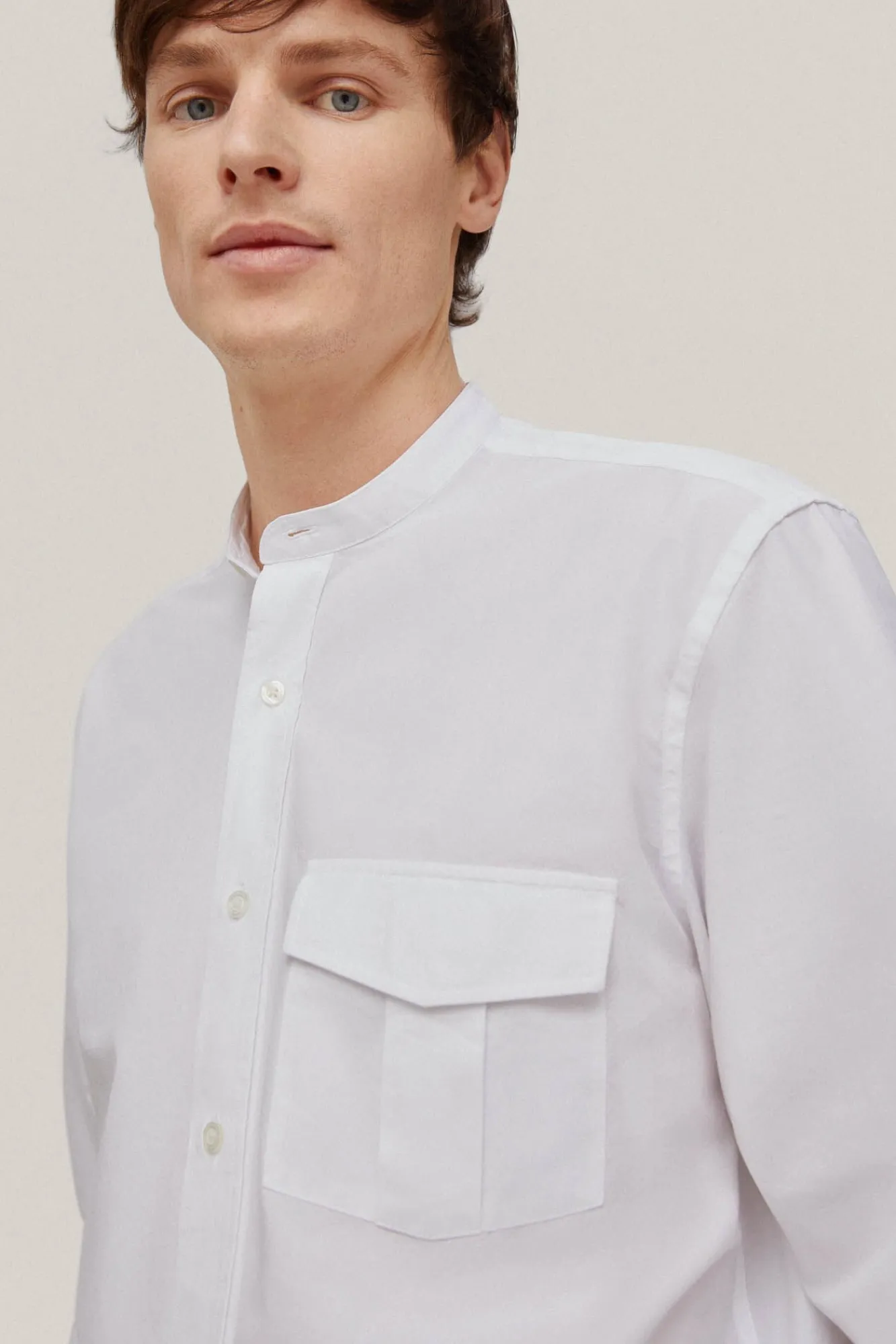 Camisa Lisa Cuello Mao^Pedro del Hierro Best Sale