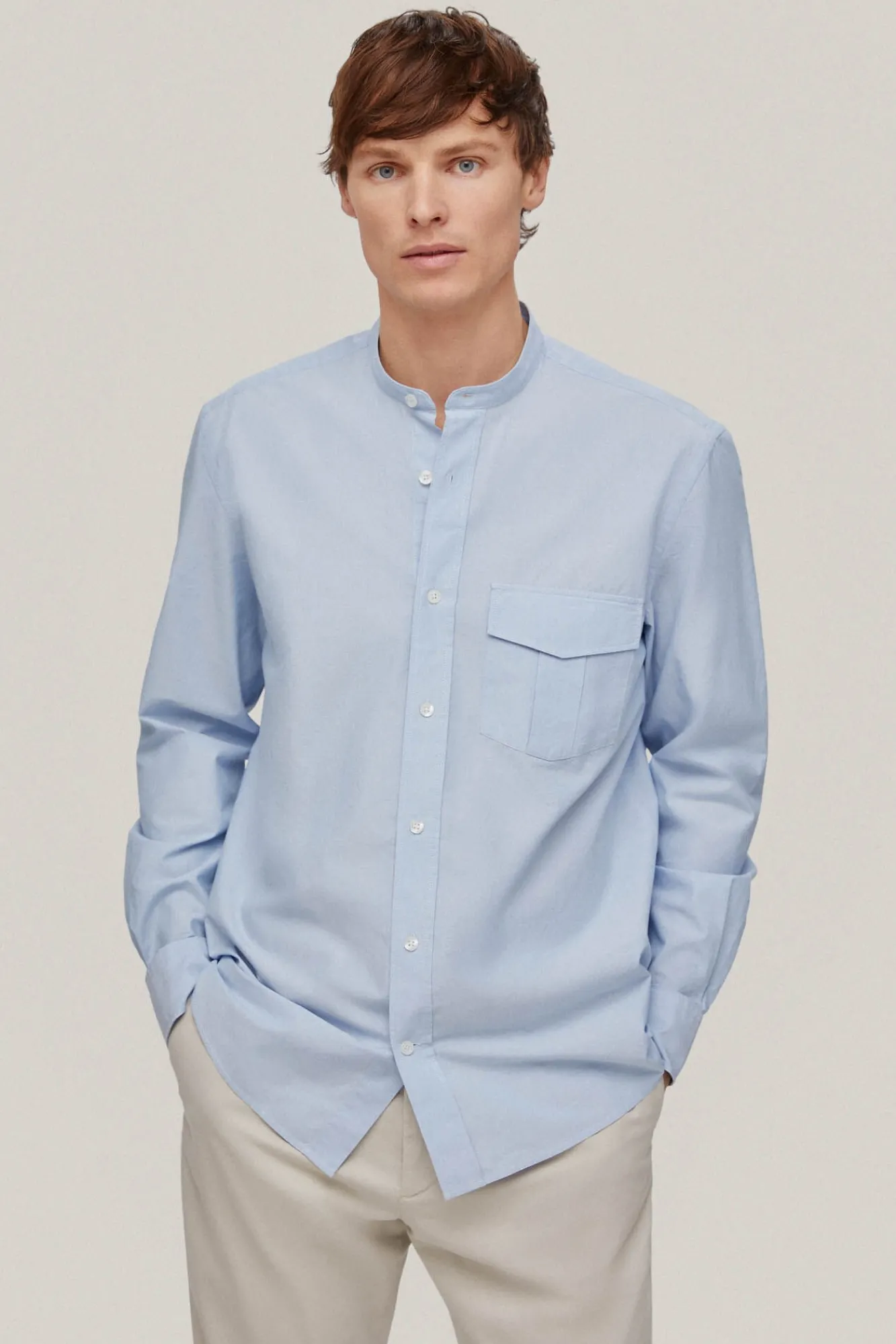 Camisa Lisa Cuello Mao^Pedro del Hierro Hot