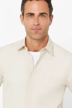 Camisa Lisa Lino Algodon^Cortefiel Shop