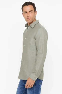 Camisa Lisa Lino Algodon^Cortefiel Cheap