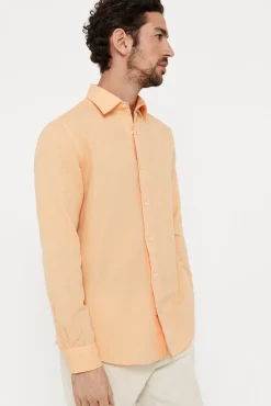 Camisa Lisa Lino Algodon^Cortefiel Cheap