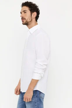 Camisa Lisa Lino Algodon^Cortefiel Fashion