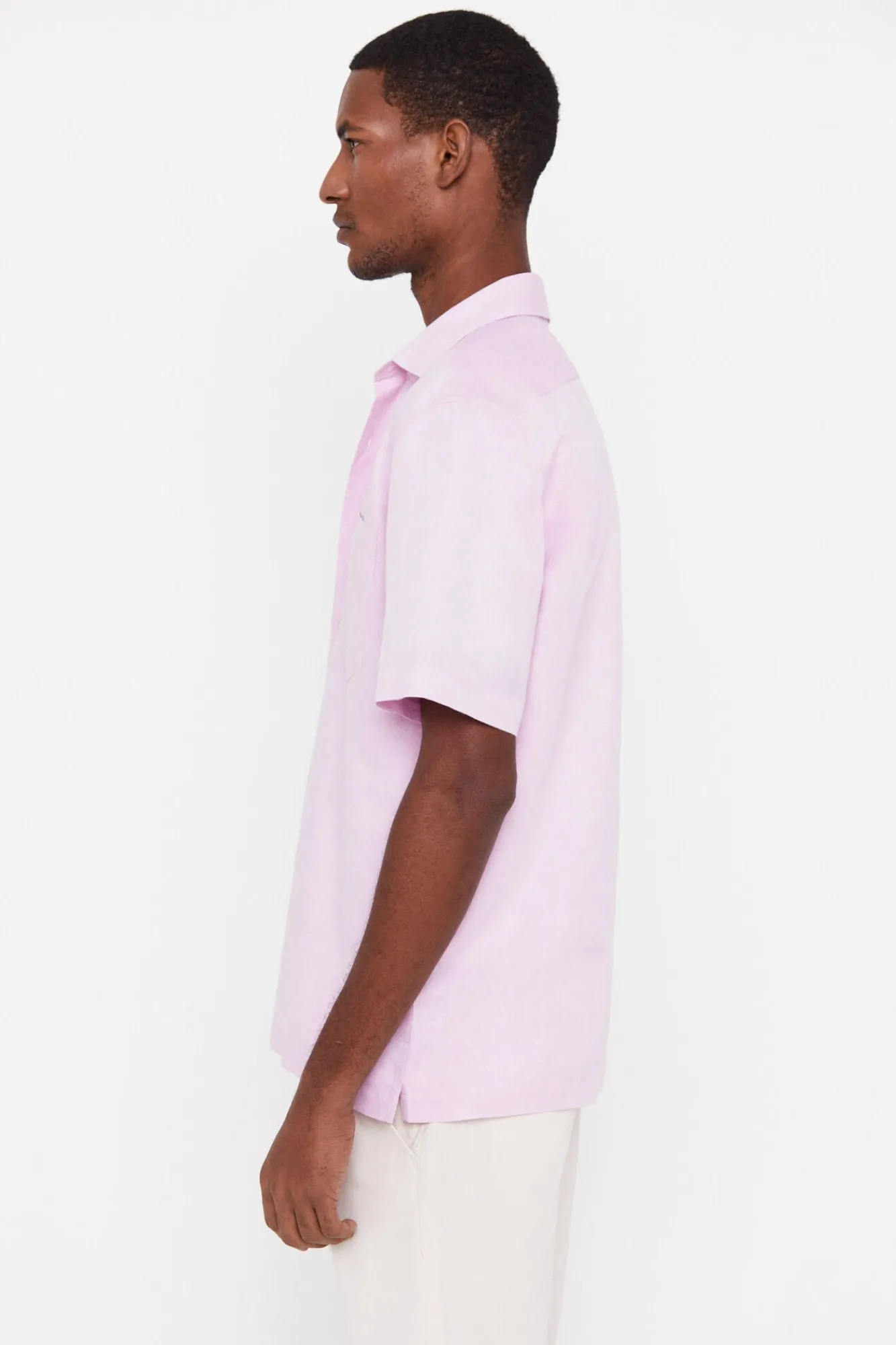 Camisa Lisa Lino Algodon Manga Corta^Cortefiel Hot
