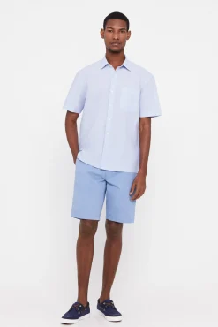 Camisa Lisa Lino Algodon Manga Corta^Cortefiel Best Sale