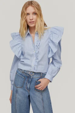 Camisa Manga Larga Volante^Pedro del Hierro New