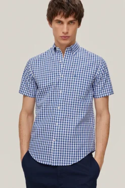 Camisa Non Iron Cuadros Manga Corta^Pedro del Hierro Store