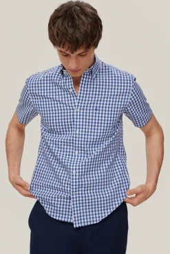 Camisa Non Iron Cuadros Manga Corta^Pedro del Hierro Store